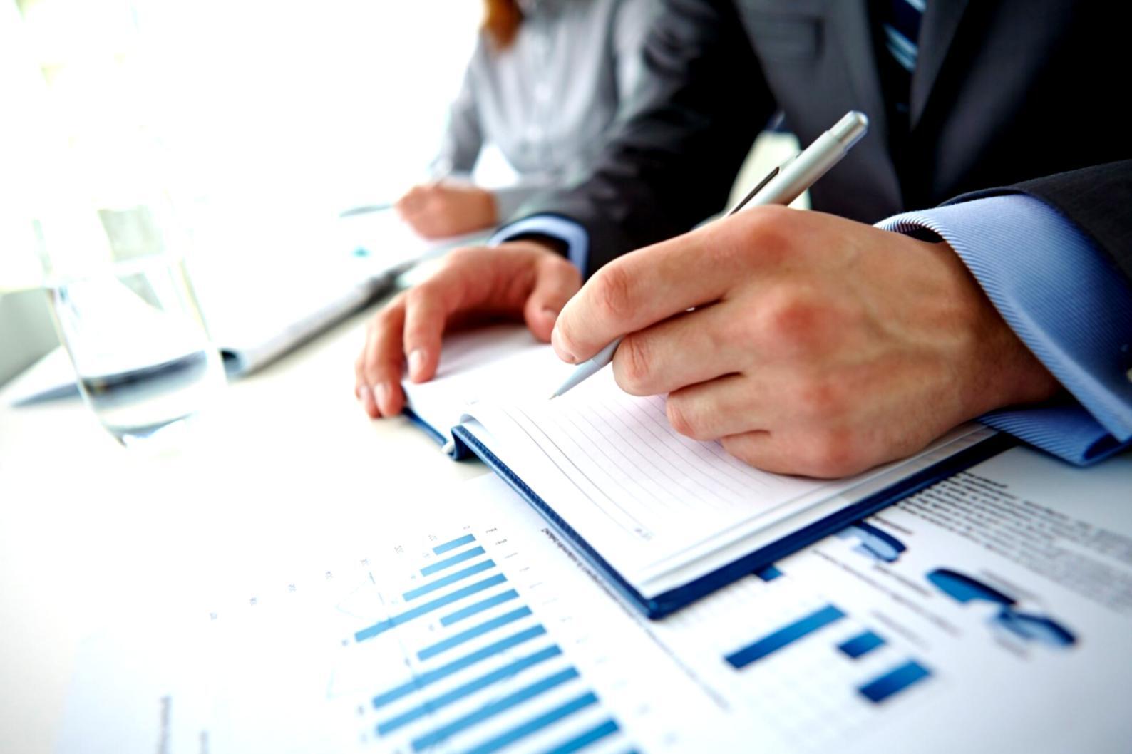 Professional financial consultant reviewing innovative budget strategies with client